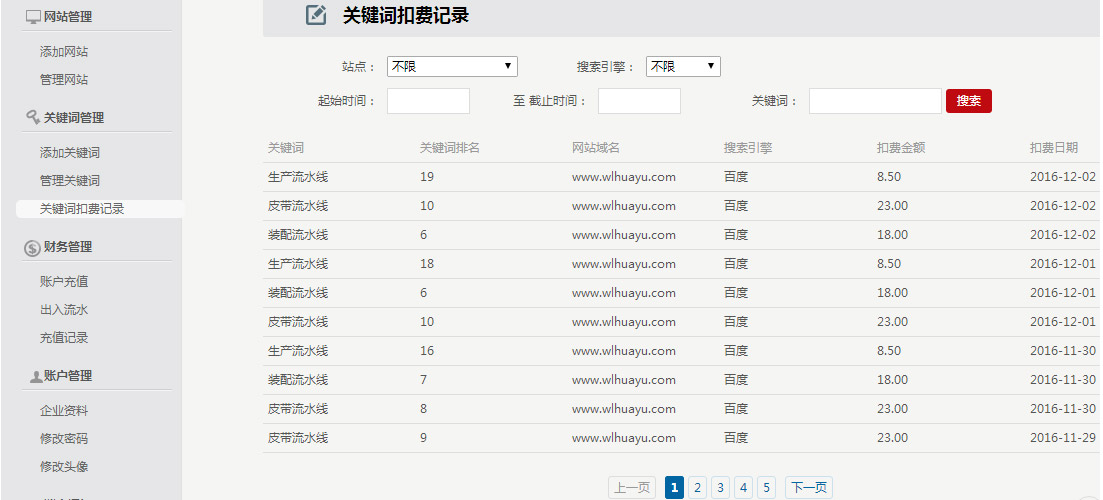 扣費記錄